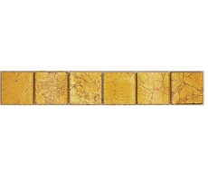 Mosaïque Borde Bordures Mosaïque de verre Structure or MOS120BOR-0786