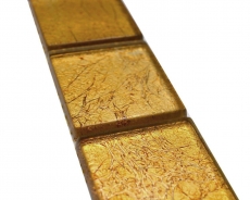 Mosaïque Borde Bordures Mosaïque de verre Structure or MOS120BOR-0786