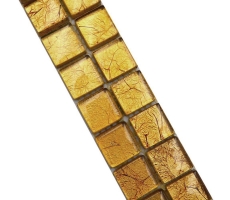 Mosaïque Borde Bordures Carreaux de verre Mosaïque or Structure MOS120BOR-0782