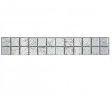 Mosaïque Borde Bordures Carreaux de verre Mosaïque Argent Structure MOS123BOR-8SB16