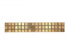 Mosaïque Borde Bordures Or Acier inoxydable légèrement brossé MOS129BOR-0707