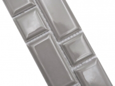 Mosaïque Borde Bordure Metro uni gris pierre mix MOS26BORWM-0202
