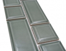 Mosaïque Bordures Metro uni pétrole mix MOS26BORWM-0218