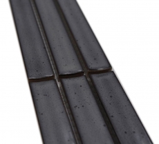 Mosaïque Bordures Bâtonnets gris moucheté brillant MOS24BOR-CS26