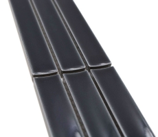 Mosaïque Bordures Bâtonnets noir brillant MOS24BOR-CS36