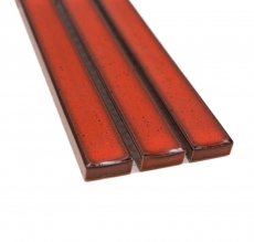 Mosaïque Bordures Bâtonnets rouge moucheté brillant MOS24BOR-CS56