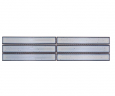 Mosaïque Bordures Bâtonnets blanc moucheté brillant MOS24BOR-CS66