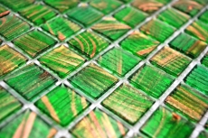 Mosaïque de verre Vert perle clair Vert clair Or Cuivre changeant MOS230-G24