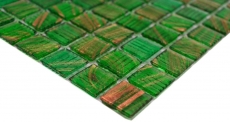 Mosaïque de verre Vert perle clair Vert clair Or Cuivre changeant MOS230-G24