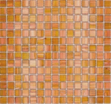 Mosaïque de verre Carreau de mosaïque brun doré cuivre MOS230-G34