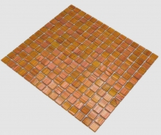 Mosaïque de verre Carreau de mosaïque brun doré cuivre MOS230-G34