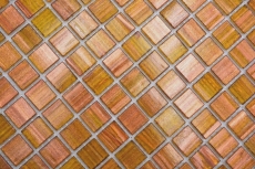 Mosaïque de verre Carreau de mosaïque brun doré cuivre MOS230-G34