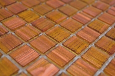 Mosaïque de verre Carreau de mosaïque brun doré cuivre MOS230-G34