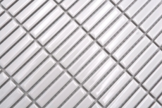 Mosaïque céramique blanc brillant aspect bambou Carreau de mosaïque mur de cuisine miroir salle de bain mur de douche MOS24-BM1_f