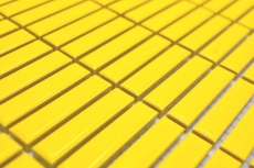 Mosaïque céramique jaune brillant aspect bambou Carreau de cuisine Miroir de salle de bain Paroi de douche MOS24-BM6_f