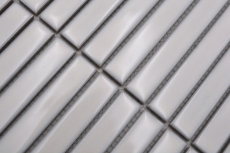 Mosaïque céramique blanc ancien brillant aspect baguettes Carreau de cuisine Miroir de salle de bain Paroi de douche MOS24-S30_f