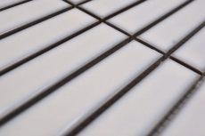 Mosaïque céramique blanc ancien brillant aspect baguettes Carreau de cuisine Miroir de salle de bain Paroi de douche MOS24-S30_f