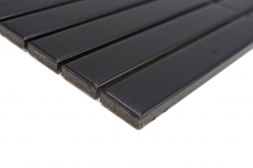 Mosaïque céramique noire mate aspect bâtonnets Carreau de cuisine Miroir de salle de bain Paroi de douche MOS24-S60_f