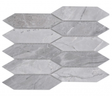 Mosaïque céramique gris clair mat aspect pierre Carreau de cuisine Miroir de salle de bain Paroi de douche MOS13-L0206_f