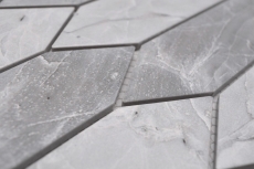 Mosaïque céramique gris clair mat aspect pierre Carreau de cuisine Miroir de salle de bain Paroi de douche MOS13-L0206_f