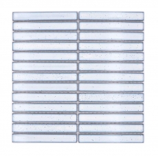 Mosaïque céramique blanche brillante aspect baguettes Carreau de cuisine Miroir de salle de bain Paroi de douche MOS24-CS66_f