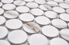 Mosaïque céramique blanche mate aspect pierre Carreau de cuisine Miroir de salle de bain Paroi de douche MOS10-1112GR_f