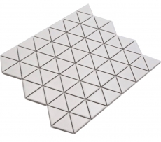 Mosaïque céramique blanche mate aspect triangulaire Carreau de cuisine Miroir de salle de bain Paroi de douche MOS13-t41_f