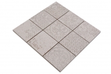 Mosaïque céramique beige mat aspect rétro Carreau de cuisine Miroir de salle de bain Paroi de douche MOS23-B5_f