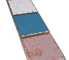Bordure Borde Mosaïque multicolore mat aspect rétro Carreau de cuisine Miroir de salle de bain Mur de douche MOS24BOR-1234_f