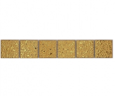 Bordure Borde Mosaïque or brillant aspect martelé Mosaïque mur cuisine miroir salle de bain MOS16BOR-0707_f