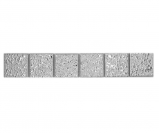 Bordure Borde Mosaïque argenté brillant aspect martelé Carreau de cuisine Miroir de salle de bain MOS16BOR-0207_f