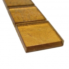 Bordure Borde Mosaïque or brillant Carreau de mosaïque mur de cuisine Miroir de salle de bain Mur de douche MOS120BOR-0786_f