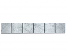 Bordure Borde Mosaïque argentée brillante Carreau de cuisine Miroir de salle de bain Paroi de douche MOS123BOR-8SB26_f