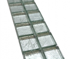 Bordure Borde Mosaïque argent brillant Carreau de mosaïque mur de cuisine Miroir de salle de bain Mur de douche MOS123BOR-8SB16_f