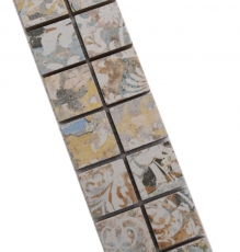 Bordure Borde Mosaïque mix léger multicolore mat aspect moquette carreau de mosaïque mur cuisine carrelage salle de bain mur douche MOS18BOR-25CS_f