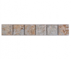 Bordure Borde Mosaïque mix léger multicolore mat aspect moquette carreau de mosaïque mur cuisine carrelage salle de bain mur douche MOS14BOR-47CS_f