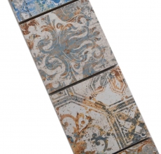Bordure Borde Mosaïque mix fort multicolore mat aspect moquette carreau de mosaïque mur cuisine carrelage salle de bain mur douche MOS16BOR-71CV_f