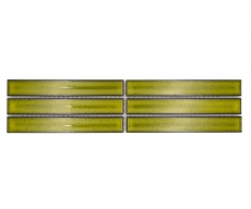 Bordure Borde Mosaïque vert clair brillant aspect baguettes Carreau de cuisine Miroir de salle de bain Mur de douche MOS24BOR-CS16_f