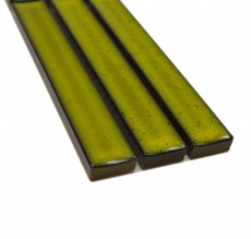 Bordure Borde Mosaïque vert clair brillant aspect baguettes Carreau de cuisine Miroir de salle de bain Mur de douche MOS24BOR-CS16_f