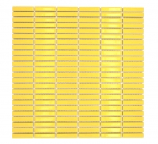 Motif à main Mosaïque Céramique Baguettes Rétro Vintage Années 50 Années 60 Lanières jaunes brillantes MOS24-BM6_m