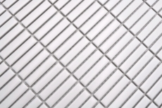 Motif à main Mosaïque Céramique Bâtons Rétro Vintage Années 50 Années 60 Lanières blanches mates MOS24-BM9_m
