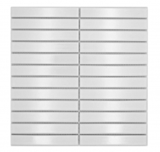 Motif main Mosaïque céramique bâtonnets Modern Art blanc brillant MOS24-S10_m