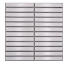 Motif manuel Mosaïque en bâtonnets Modern Art blanc ancien brillant MOS24-S30_m