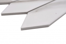 Échantillon manuel de mosaïque céramique Hexagone hexagonal Calacatta blanc gris brun mat MOS13-L1112_m