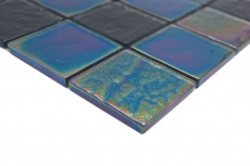 échantillon manuel mosaïque de verre carreau de mosaïque medio flip flop irisé noir multicolore MOS66-S65-48_m