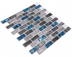 Échantillon manuel Film mosaïque autocollant vinyle rectangle composite gris bleu changeant MOS200-MS8_m