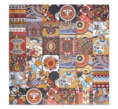 Motif à main Tapis de mosaïque autocollant Métal Rétro Mandala Tapis de motif Afrikaans Ornament MOS200-U01_m