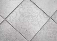 Motif manuel Tapis de mosaïque autocollant Vinyle Shabby Chic gris Ornament MOS200-SCELLO_m