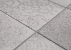Motif manuel Tapis de mosaïque autocollant Vinyle Shabby Chic gris Ornament MOS200-SCELLO_m