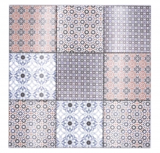 Motif à main Tapis de mosaïque autocollant vinyle rétro style maison de campagne MOS200-S1404_m